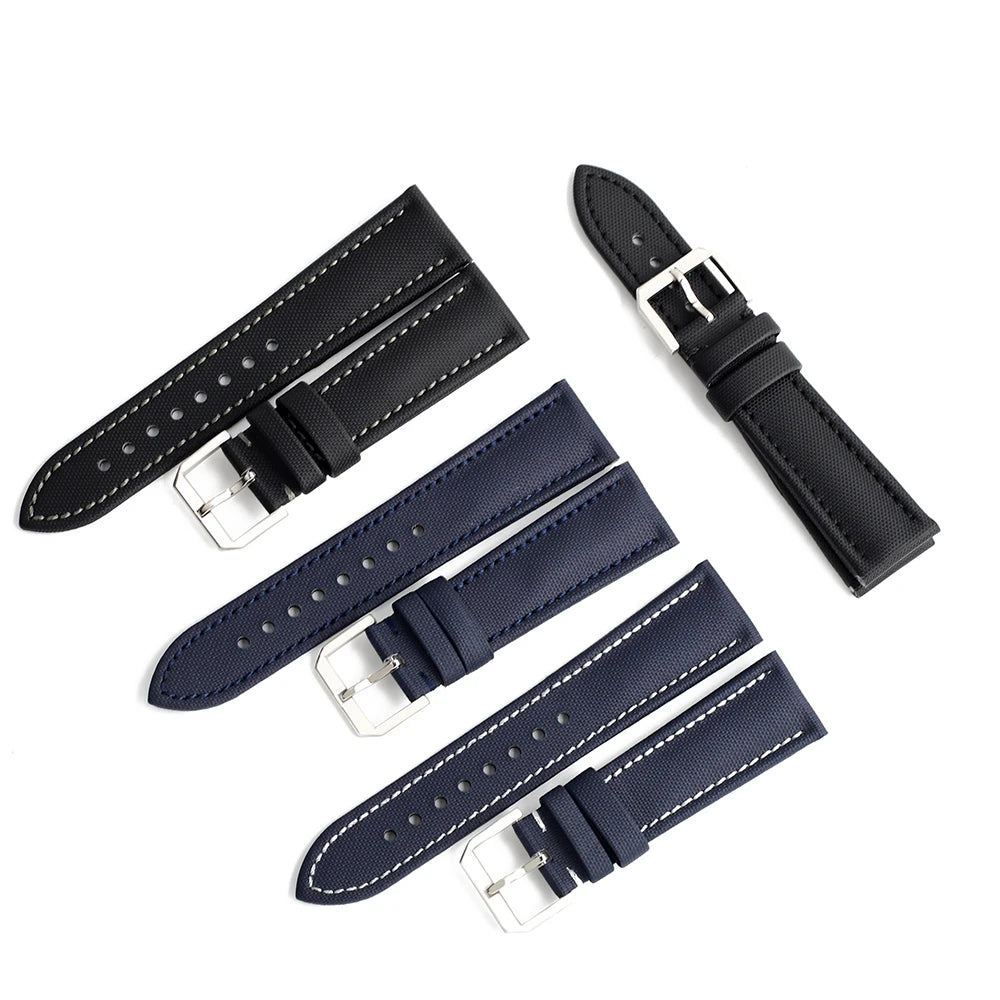 Sailcloth Waterproof Watchband 18Mm 19Mm 20Mm 21Mm 22Mm 23Mm 24Mm Quick Release Straps for Omega Blancpain Seiko Divers Watches